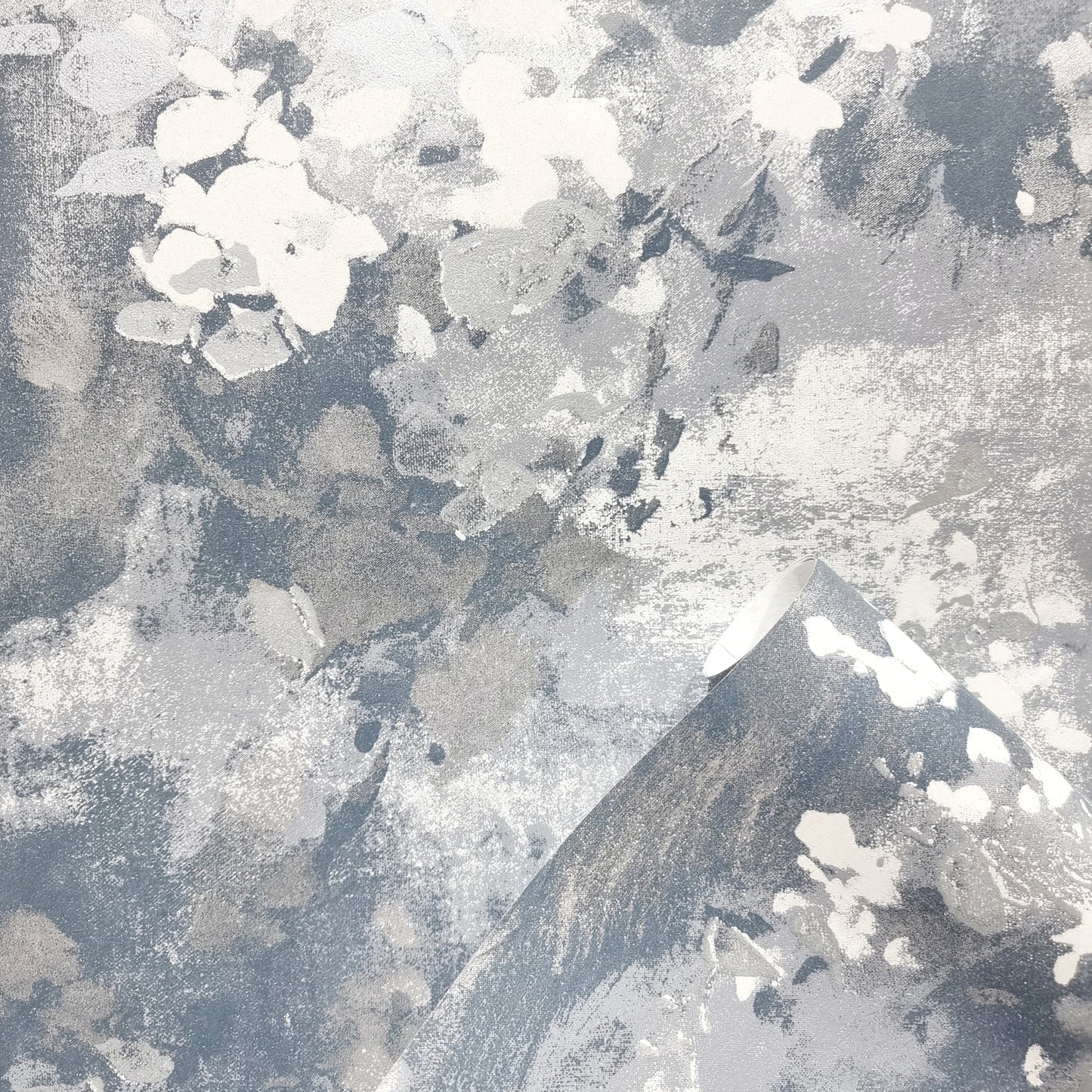 Floral Abstract (Teal-Silver) - SORLHD209