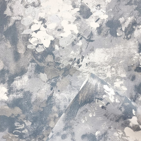 Floral Abstract (Teal-Silver) - SORLHD209