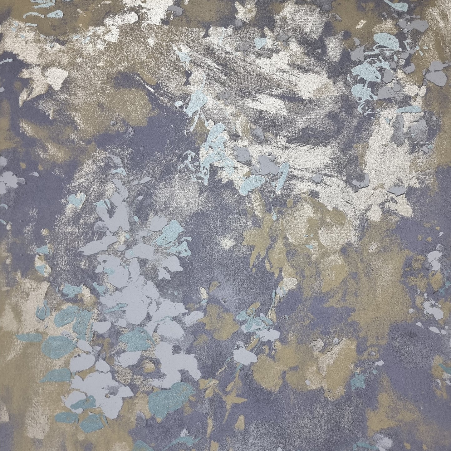 Floral Abstract (Midnight Blue-Silver) - SORLHD201