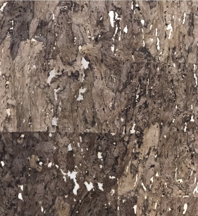 Cork Wallpaper Natural (Brown-Silver) C1