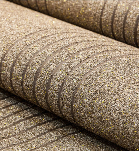 Mica Stripe Wallpaper (Bronze With Gold Glitter) - MSS53