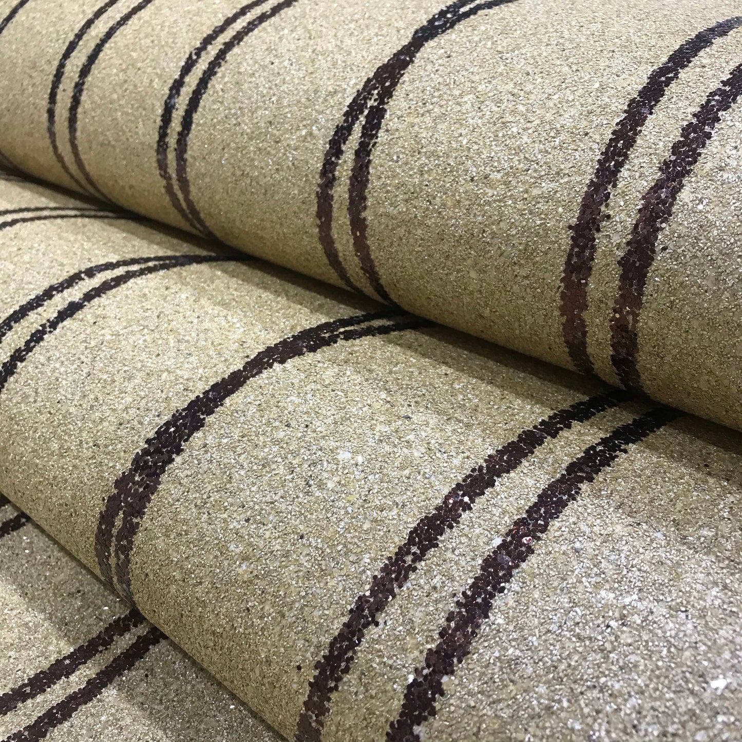 Mica Curve Glitter Wallpaper (Sandy Gold With Bronze Glitter) - MSC64