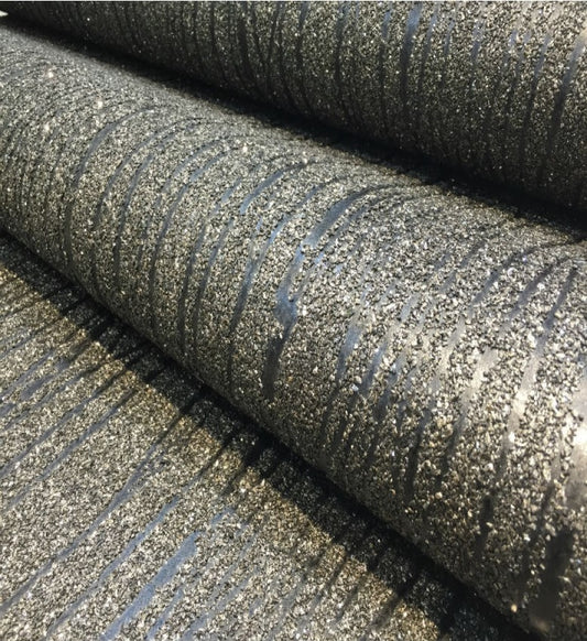 Mica MS Branch Glitter Wallpaper (Black With Sliver Glitter) - MSB59