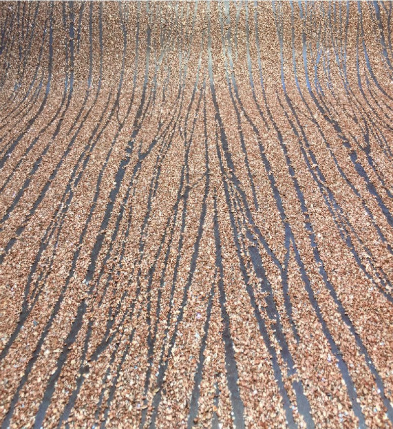 Mica MS Branch Glitter Wallpaper (Burnt Orange With Sliver Glitter) - MSB53