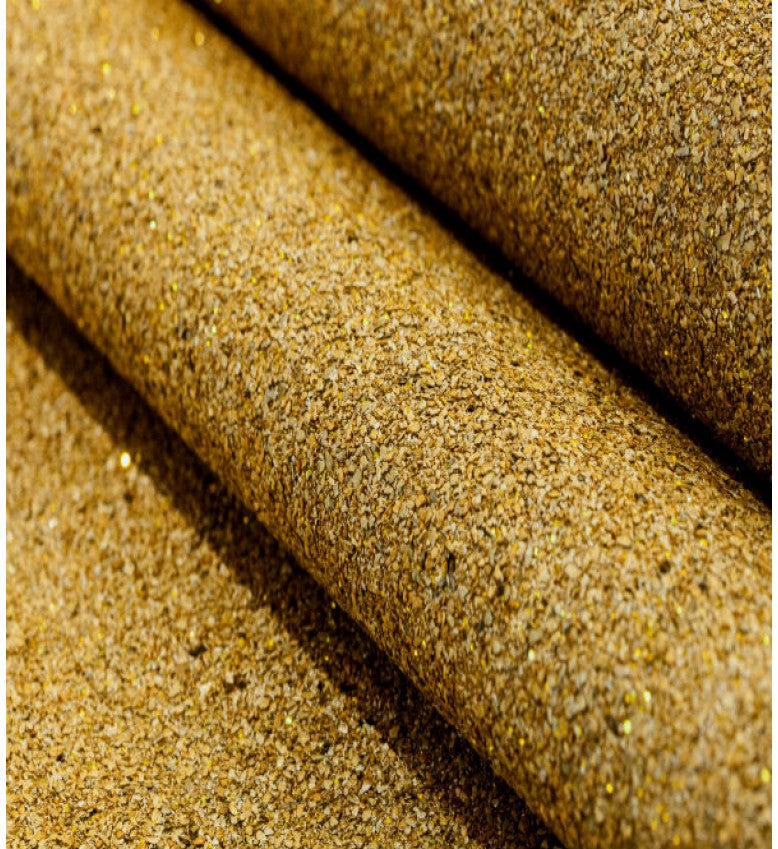 Mica Glitter Wallpaper (Sandy Gold With Gold Glitter) - MS51
