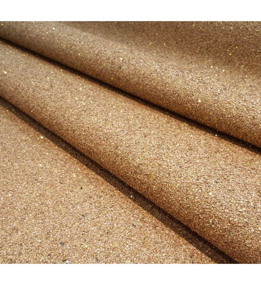 Mica Glitter Wallpaper (Rose Gold With Gold Glitter) - MS52
